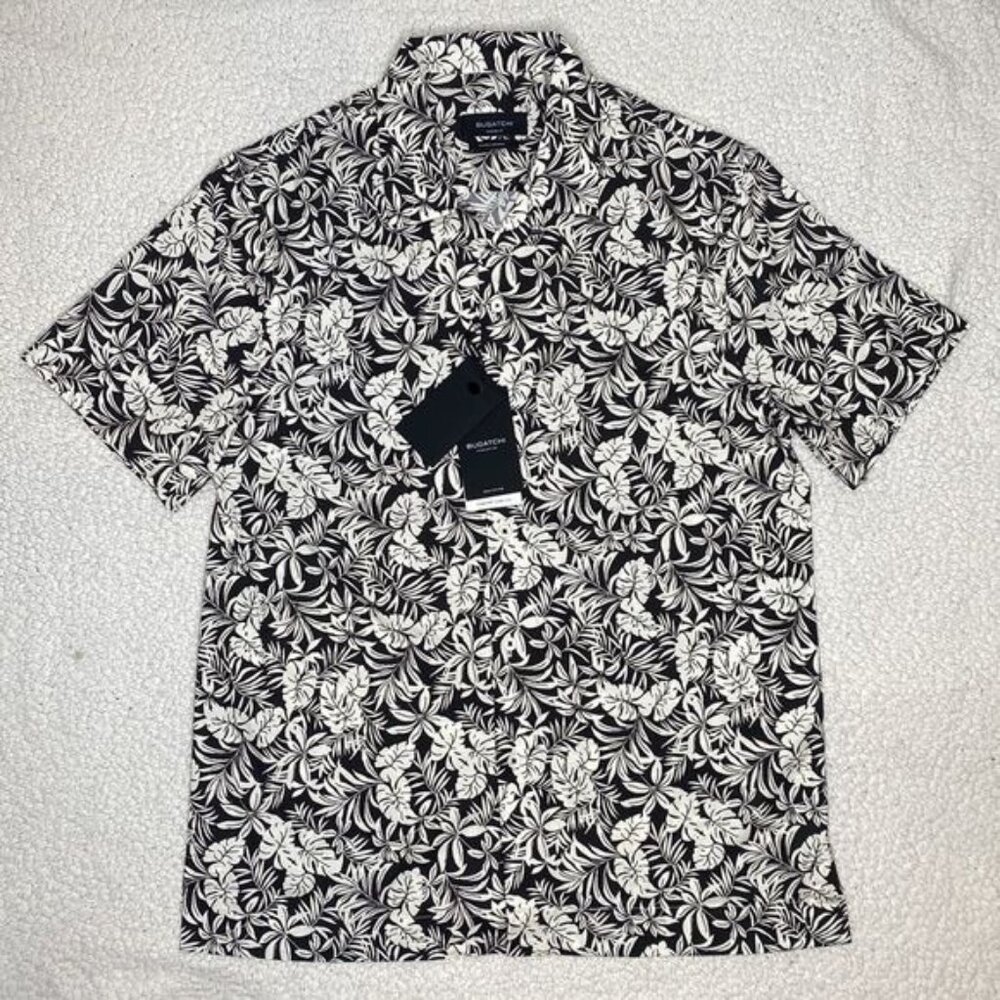 NWT Bugatchi Jackson Lead Print Short Sleeve Shirt: Size Small
